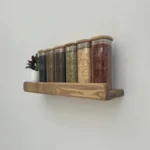 The Artisan Horizon – Handcrafted Solid Wood Floating Spice Rack