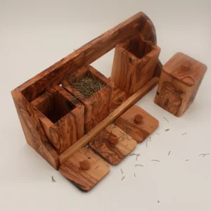 The Artisan Olive Wood Herb Gallery – Handcrafted Tunisian Countertop Sentinel (3)
