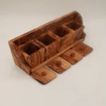 The Artisan Olive Wood Herb Gallery – Handcrafted Tunisian Countertop Sentinel