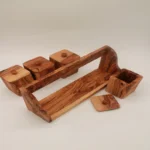 The Artisan Olive Wood Herb Gallery – Handcrafted Tunisian Countertop Sentinel