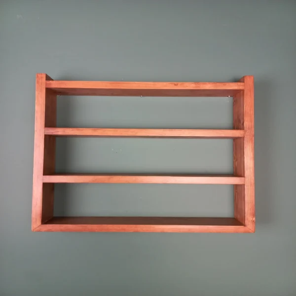The Artisan Pine Gallery – Handcrafted 3-Tier Wall-Mounted Spice & Coffee Station