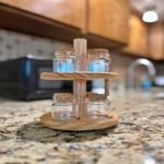 The Artisan Rotating Spice Tower – Handcrafted Solid Wood Carousel