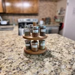 The Artisan Rotating Spice Tower – Handcrafted Solid Wood Carousel