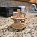 The Artisan Rotating Spice Tower – Handcrafted Solid Wood Carousel