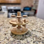 The Artisan Rotating Spice Tower – Handcrafted Solid Wood Carousel
