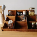 The Artisan Tiered Spice Sentinel – Handcrafted Wooden Countertop & Wall Organizer
