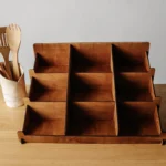 The Artisan Tiered Spice Sentinel – Handcrafted Wooden Countertop & Wall Organizer