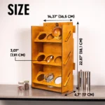 The Artisan Vertical Spice Gallery – Handcrafted Solid Wood Wall-Mounted Organizer