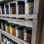 The Artisan Wall-Mounted Spice Gallery – Handcrafted Solid Wood Organizer