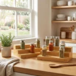 The Artisan Zen Bamboo Tiered Sentinel – Set of 2 Handcrafted Countertop Organizers
