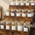 The Industrial Farmhouse Spice Sanctuary – 3-Tier Foldable Rustic Wood & Metal Organizer
