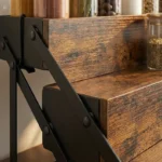 The Industrial Farmhouse Spice Sanctuary – 3-Tier Foldable Rustic Wood & Metal Organizer