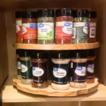 The Rotating Artisan Spice Tower – 360° Solid Wood Kitchen Carousel