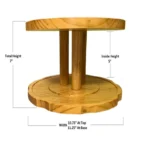 The Rotating Artisan Spice Tower – 360° Solid Wood Kitchen Carousel