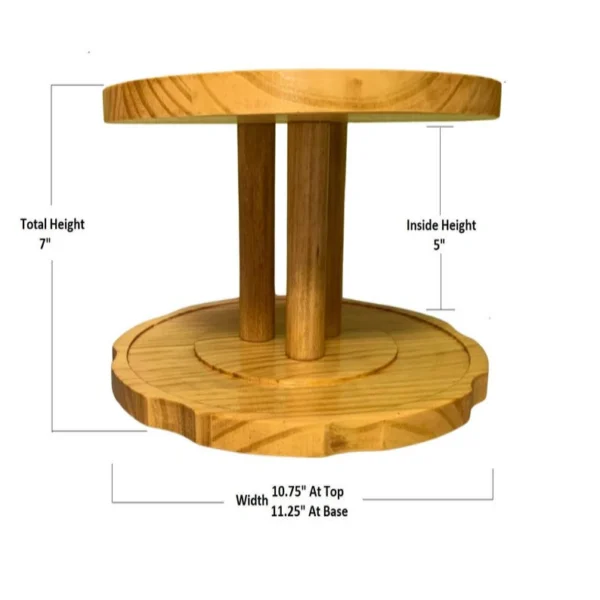 The Rotating Artisan Spice Tower – 360° Solid Wood Kitchen Carousel
