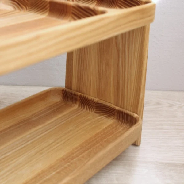 The Woodland Caddy – Handcrafted Solid Wood 2-Tier Spice Sentinel