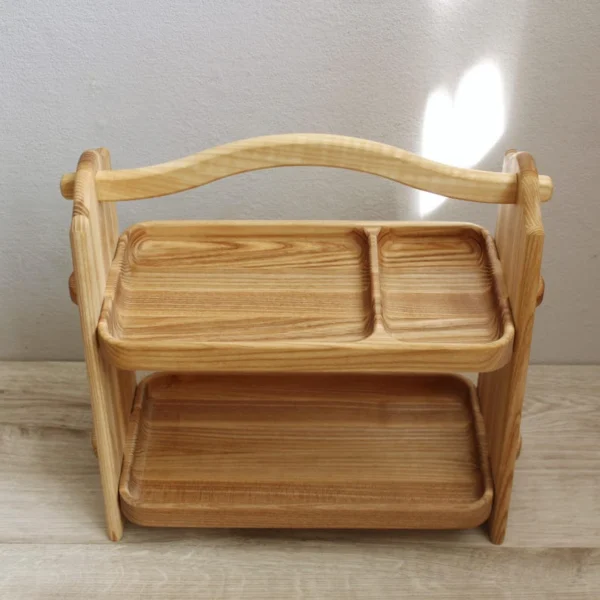 The Woodland Caddy – Handcrafted Solid Wood 2-Tier Spice Sentinel